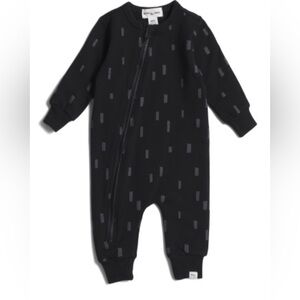 Miles the label toddler Black Zip-Front One-Piece Romper 18mo